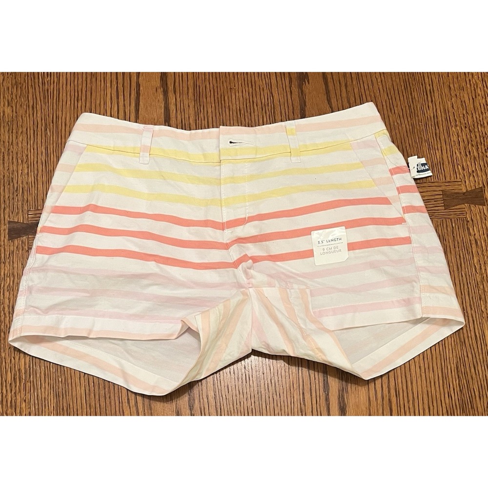 Old Navy Pink Pastel Striped 3.5" Shorts Size 2 NWT